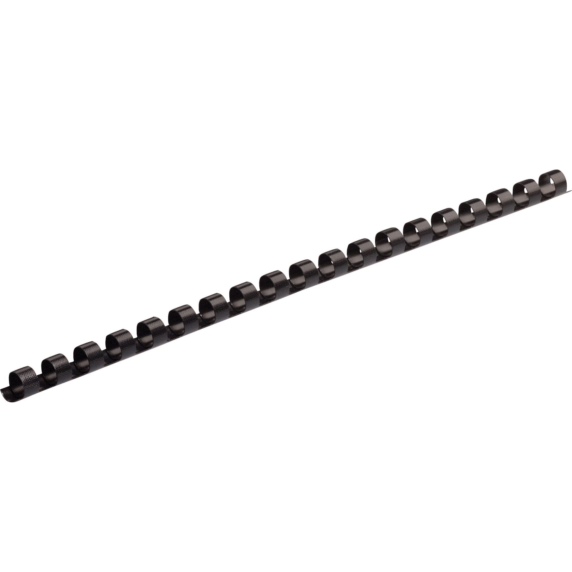 0.3" Height x 10.8" Width x 0.3" Depth - 0.31" Maximum Capacity - 40 x Sheet Capacity - For Letter 8 1/2" x 11" Sheet - Round - Black - Plastic - 1 Pack