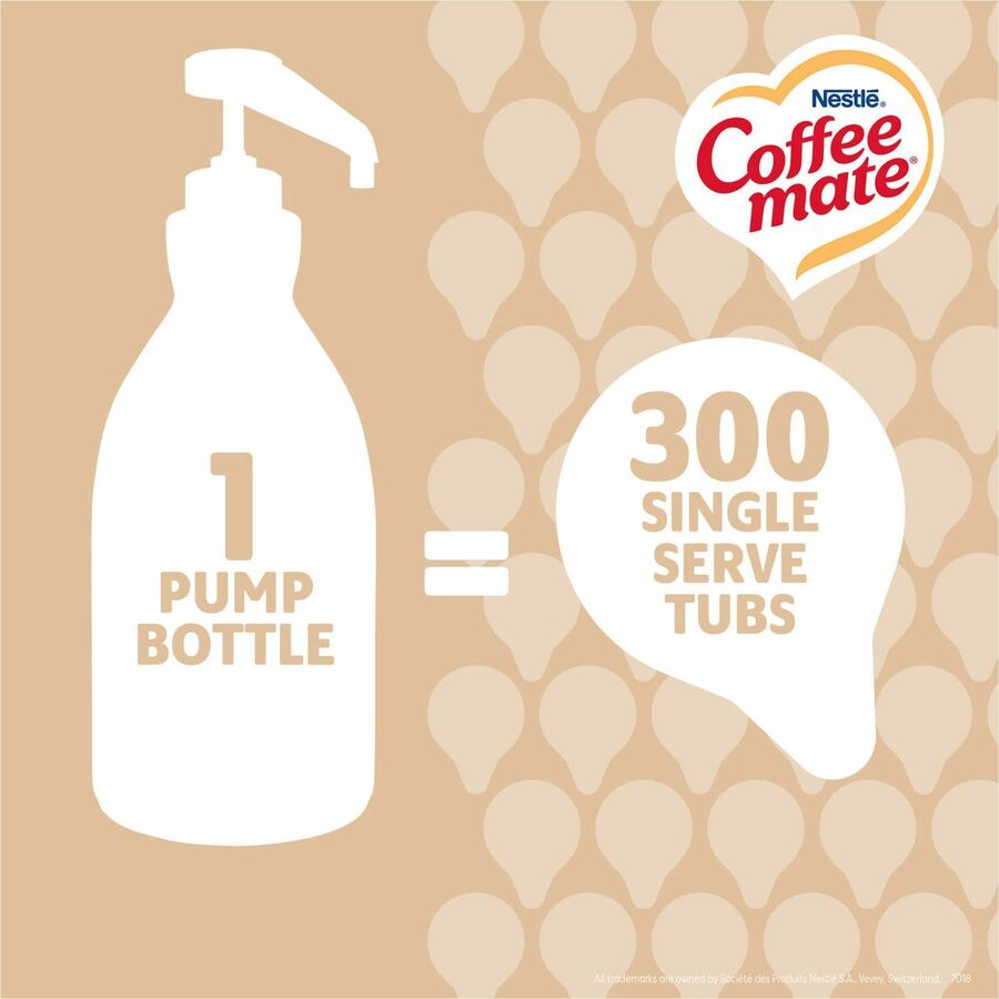 Coffee mate Sweetened Original Liquid Concentrate Coffee Creamer - Pump Bottle - Sweetened Original Flavor - 50.70 fl oz (1.50 L) - 300 Serving - 1 Each