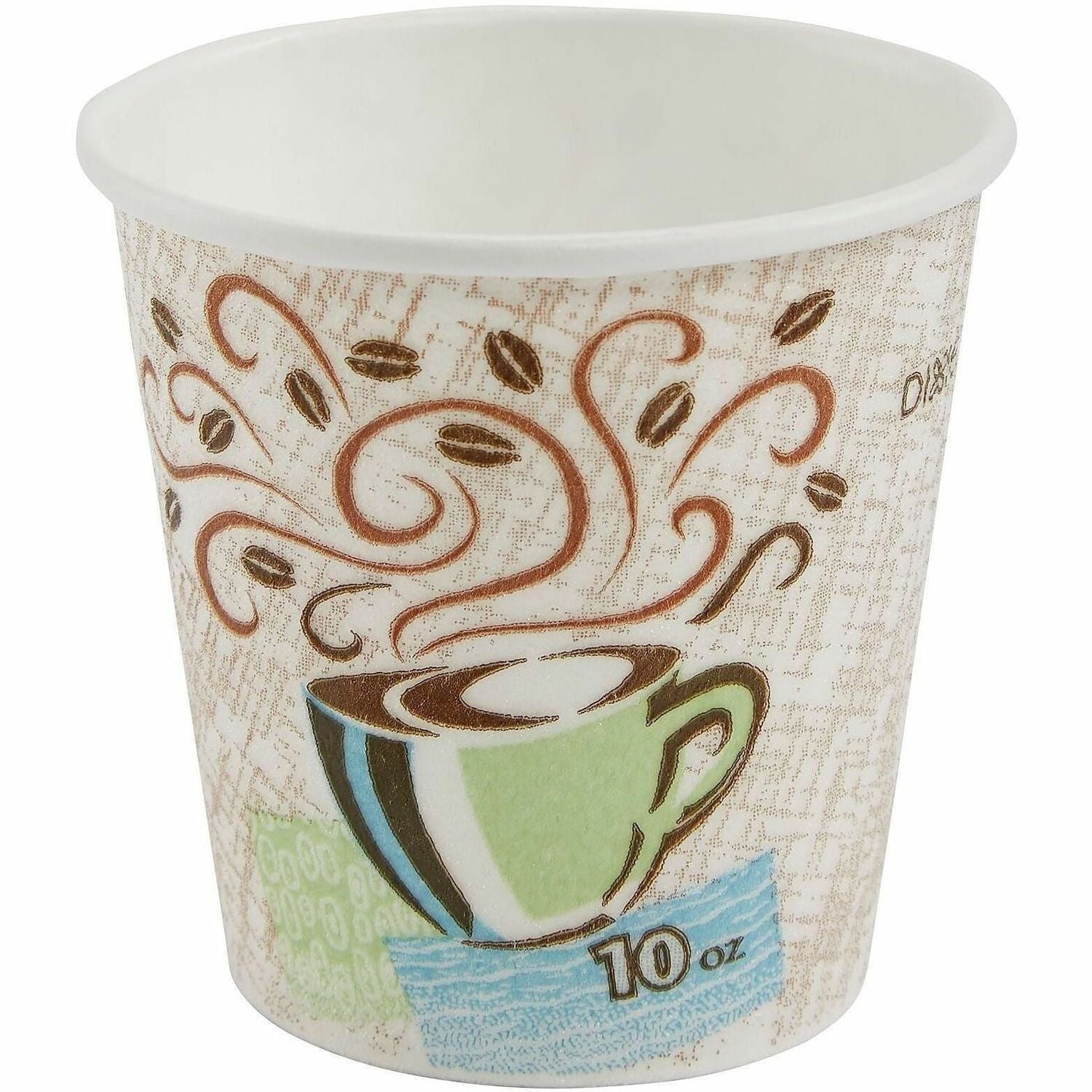 Dixie PerfecTouch 10 oz Insulated Paper Hot Coffee Cups by GP Pro - 10 fl oz - White - Paper - Hot Drink - 25 / Pack