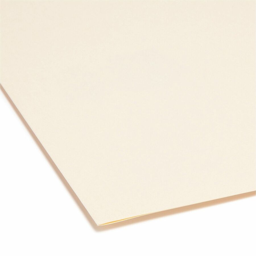 Smead SuperTab 1/3 Tab Cut Legal Recycled Top Tab File Folder - 8 1/2" x 14" - 3/4" Expansion - Top Tab Location - Assorted Tab Position - 11 pt. - 2 Plys - Manila - Label - 10% Recycled - 100 / Box