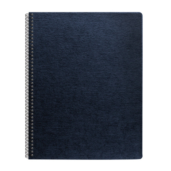 Fellowes Expressions Oversize Linen Presentation Covers - 11.3" Height x 8.8" Width x 0.1" Depth - For Letter 8 1/2" x 11" Sheet - Navy - Linen - 1 Pack