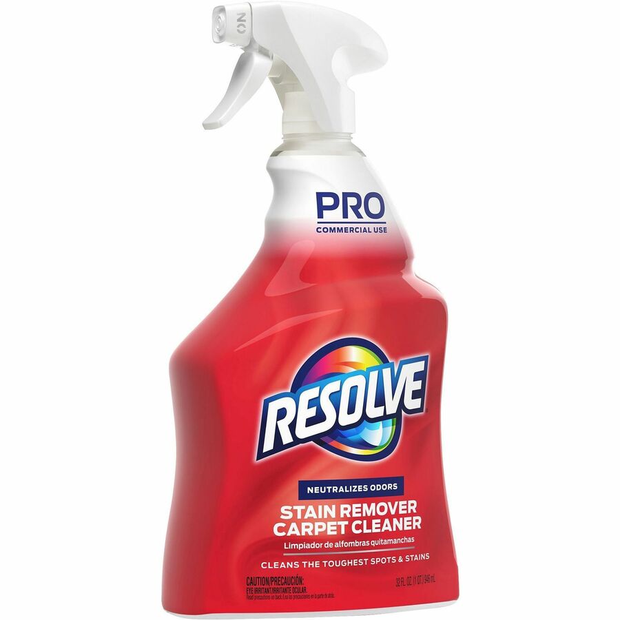 Professional RESOLVE&reg; Spot & Stain Carpet Cleaner - For Carpet, Upholstery - 32 fl oz (1 quart) - Recommended For: Stain Remover, Grease Remover, Spot Remover - Odor Neutralizer Bottle - 12 / Carton