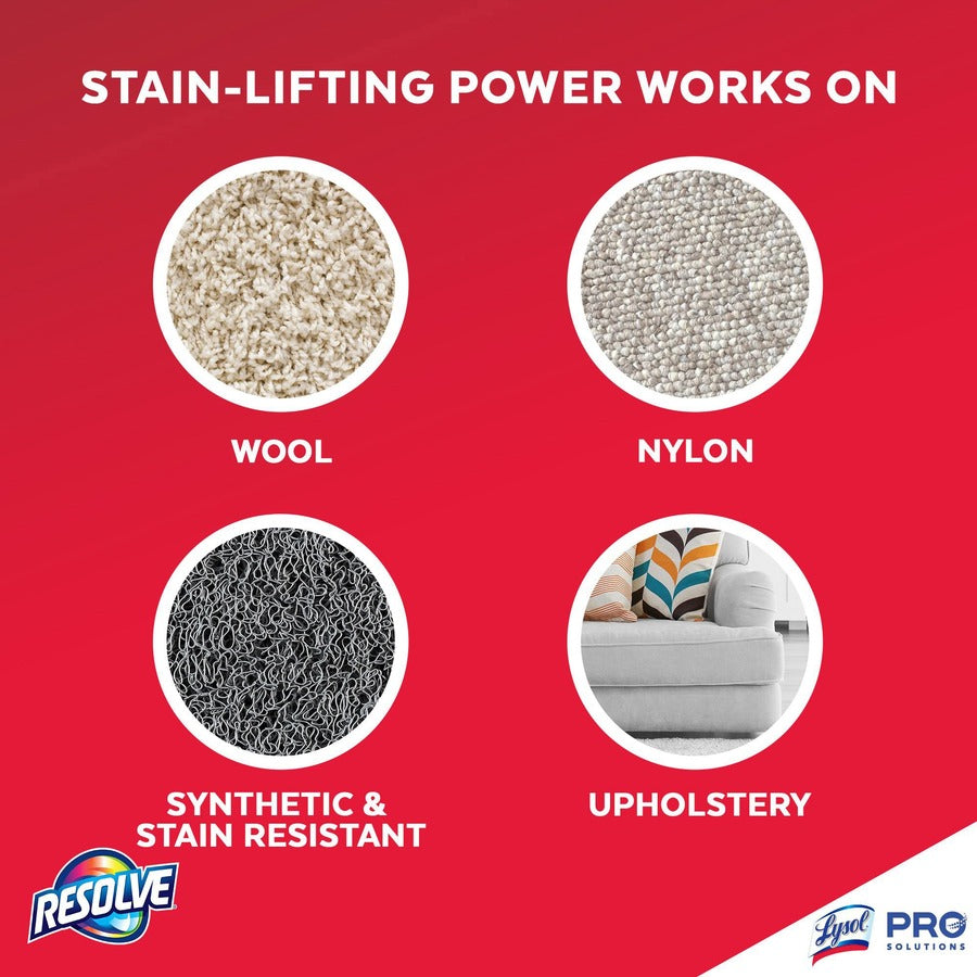 Professional RESOLVE&reg; Spot & Stain Carpet Cleaner - For Carpet, Upholstery - 32 fl oz (1 quart) - Recommended For: Stain Remover, Grease Remover, Spot Remover - Odor Neutralizer Bottle - 12 / Carton
