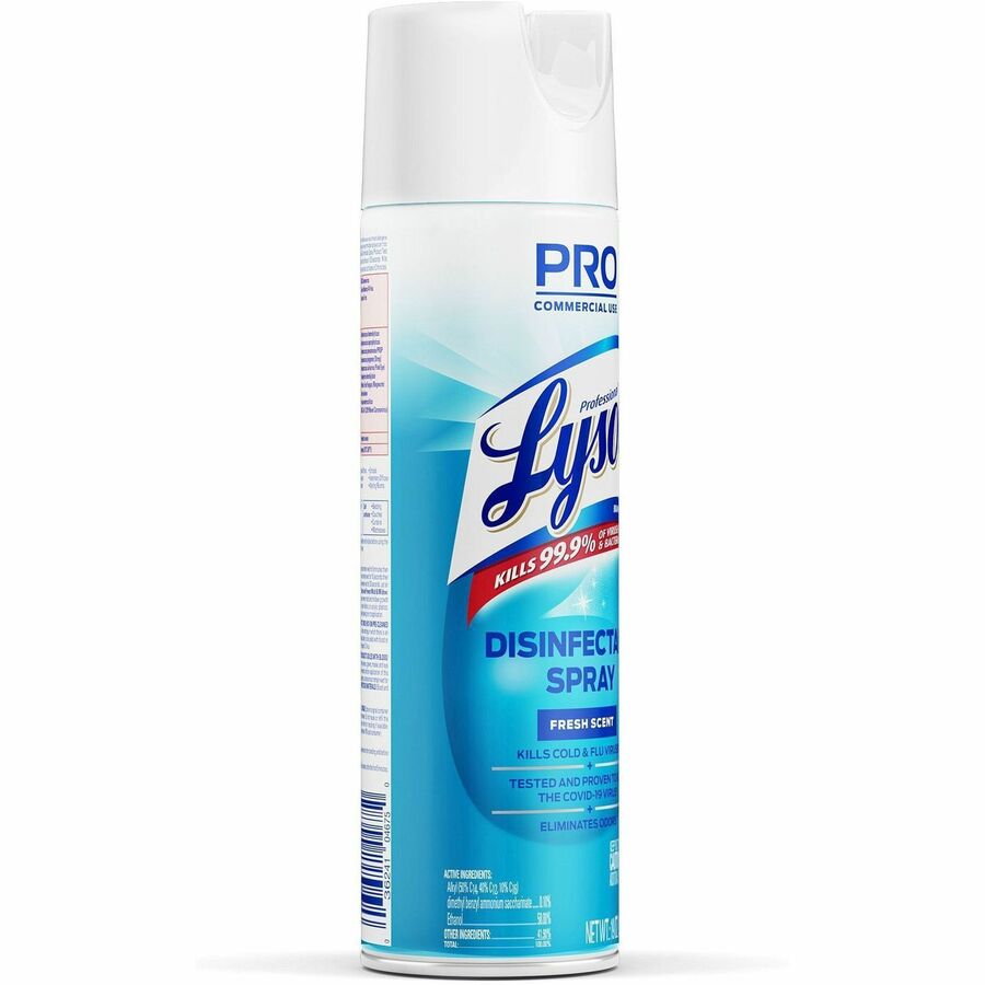 Professional Lysol Disinfectant Spray - For Multi Surface - 19 fl oz (0.6 quart) - Fresh Scent - Recommended For: Germs Remover - Pleasant Scent, Disinfectant, CFC-free - Clear - 12 / Carton
