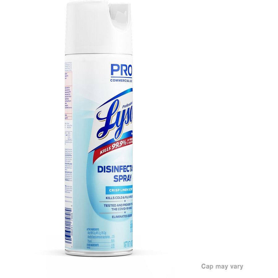 For Restroom, Food Service Area - 19 fl oz (0.6 quart) - Crisp Linen Scent - Recommended For: Odor Remover, Germs Remover - Disinfectant, CFC-free - Clear - 12 / Carton