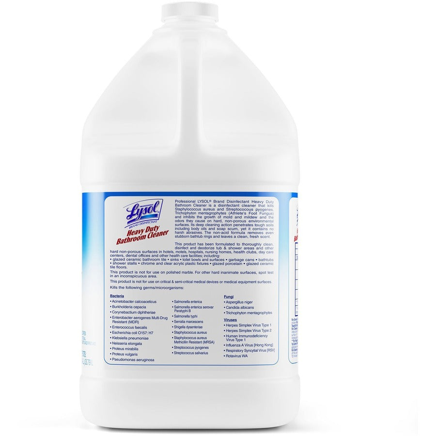 Professional Lysol Heavy-Duty Disinfectant Bathroom Cleaner - Concentrate - 128 fl oz (4 quart) - Citrus Floral Scent - Non-abrasive - 4 / Carton