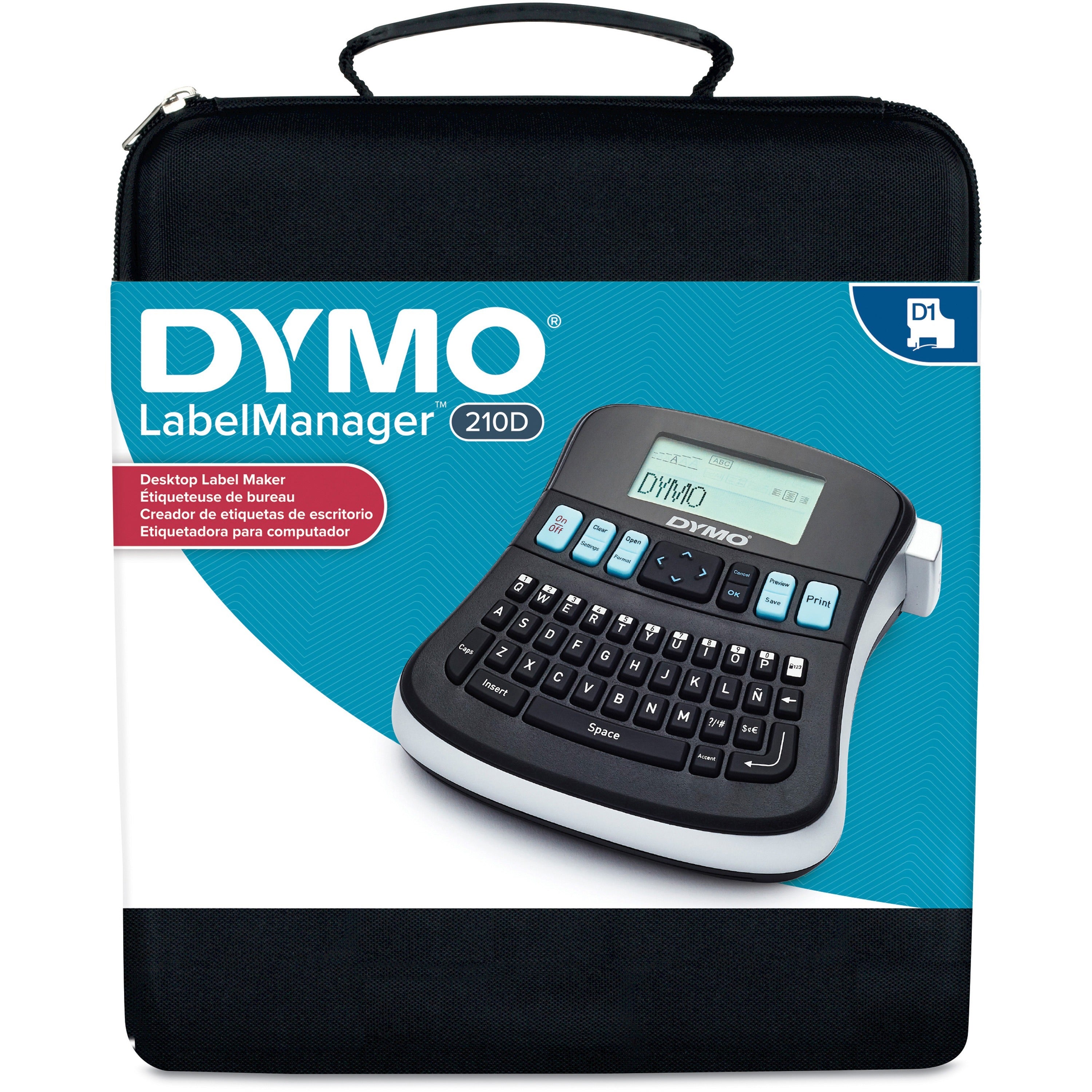 Thermal Transfer - 180 dpi - Label, Tape0.35" , 0.47" - Battery, Power Adapter - 6 Batteries Supported - AA - Battery Included - Black - PC - Print Preview, Auto Power Off, QWERTY, Manual Cutter