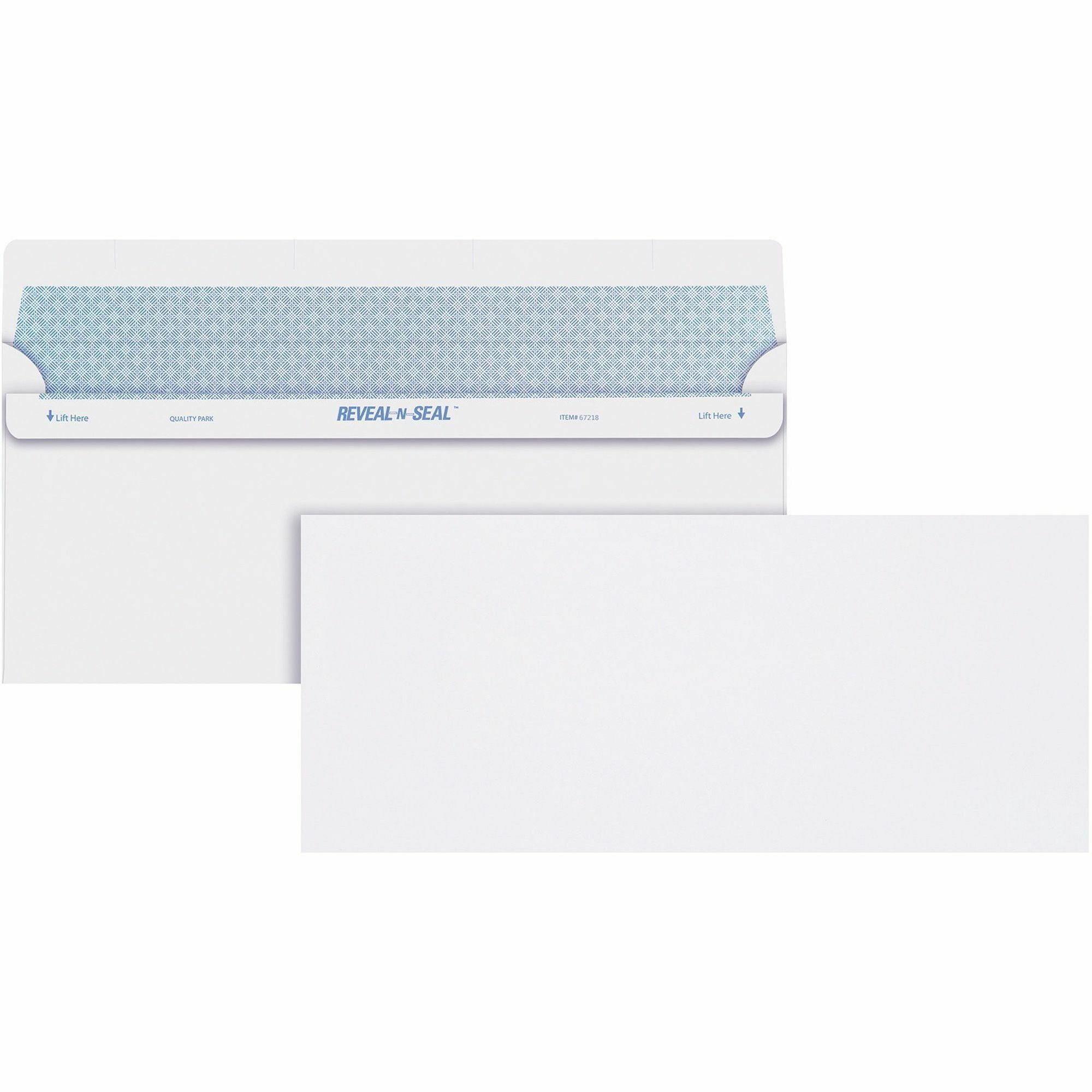 Security - #10 - 4 1/8" Width x 9 1/2" Length - 24 lb - White - 500 / Box