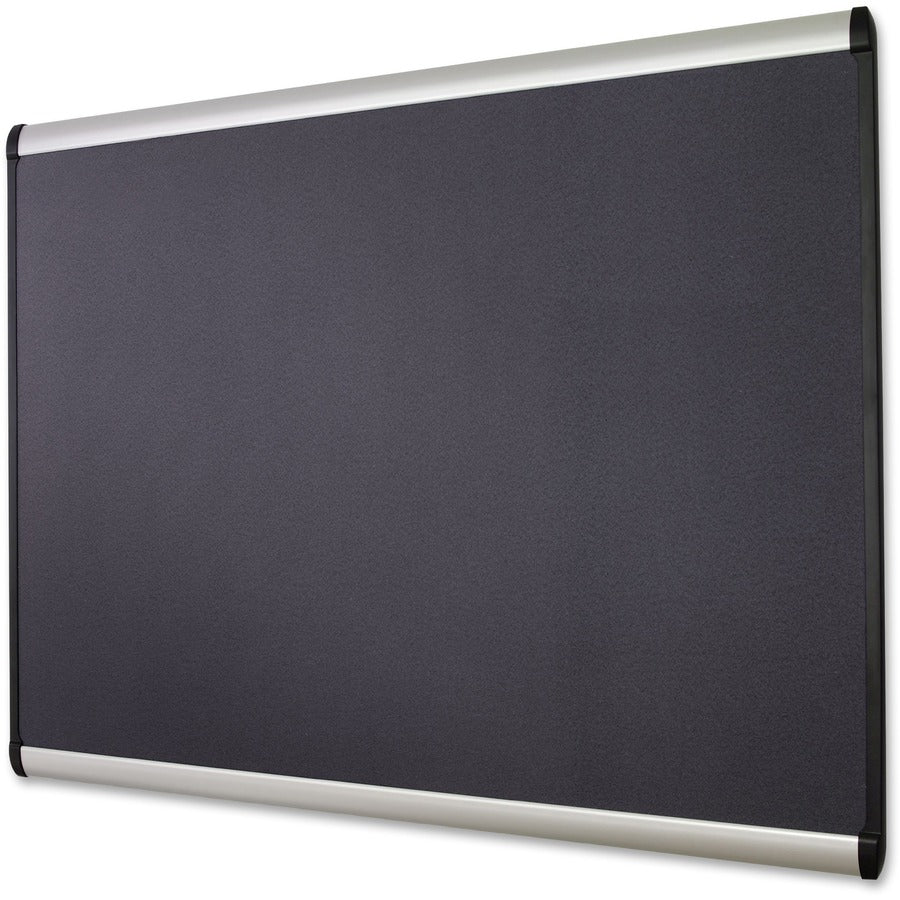 Quartet Prestige Plus Magnetic Bulletin Board - 24" Board Height x 36" Board Width - Gray Fabric Surface - Magnetic, Self-healing, Durable - Silver Aluminum Frame - 1 Each
