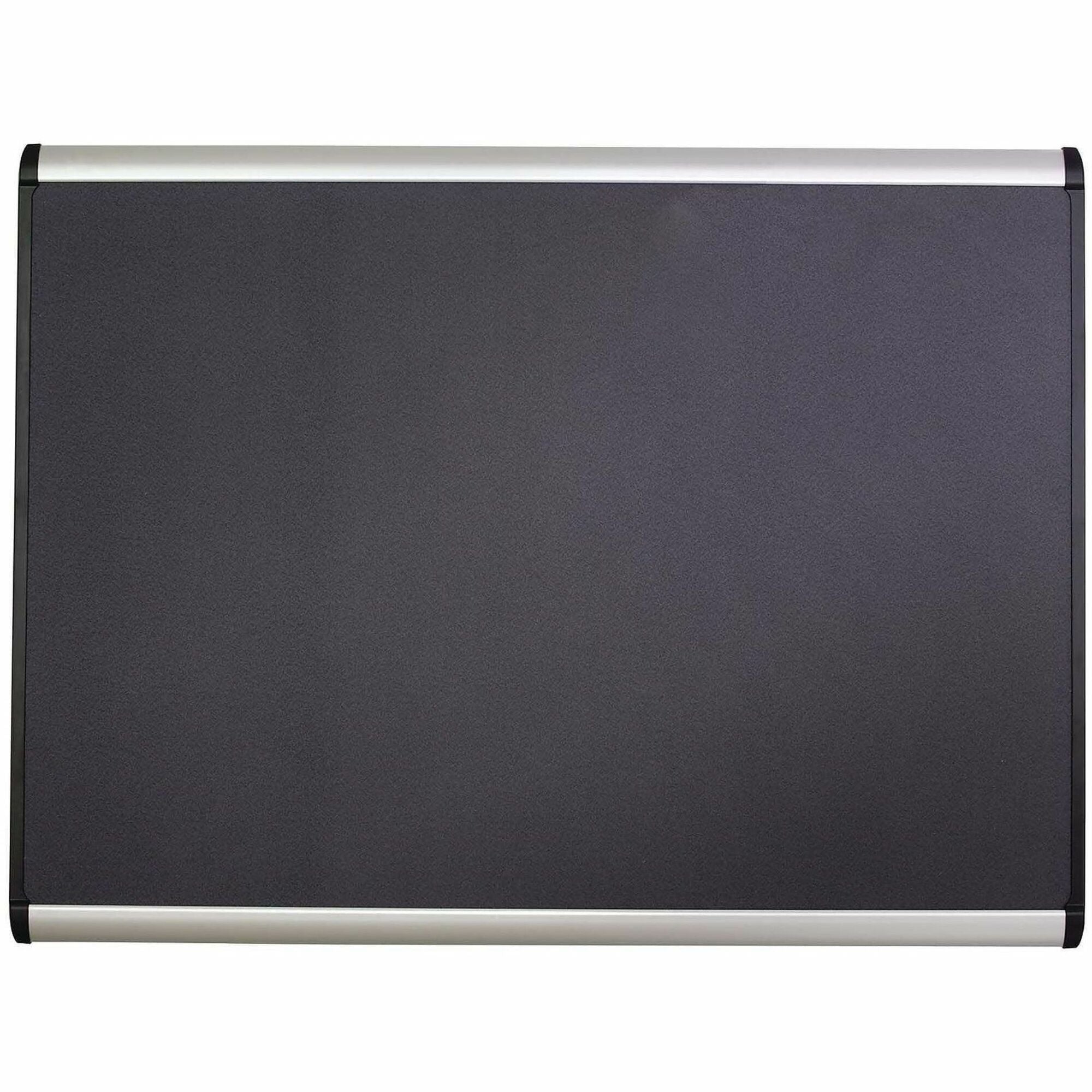 Quartet Prestige Plus Magnetic Bulletin Board - 36" Board Height x 48" Board Width - Gray Fabric Surface - Magnetic, Self-healing, Durable - Silver Aluminum Frame - 1 Each
