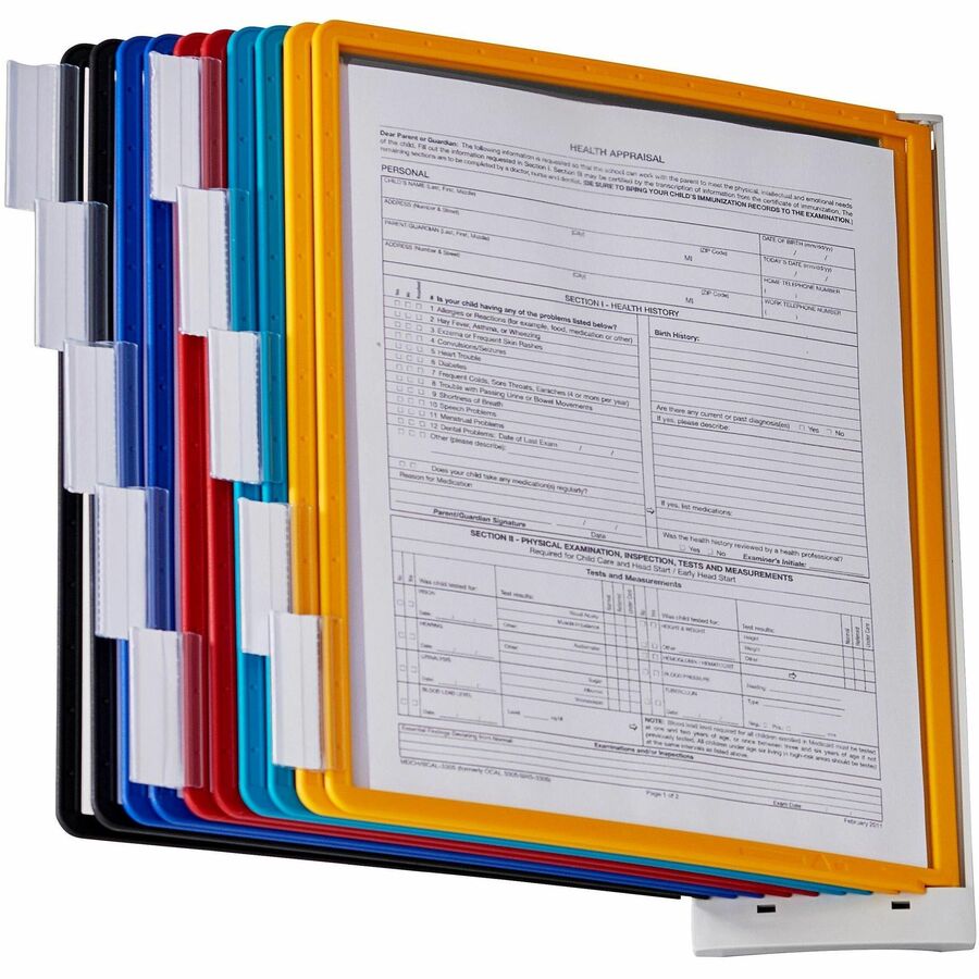 DURABLE Sherpa 10-Panel Wall Reference System - 10 Panels - Support Letter 8.50" x 11" Media - Expandable - Assorted - 1 Each