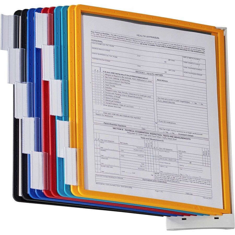 DURABLE Sherpa 10-Panel Wall Reference System - 10 Panels - Support Letter 8.50" x 11" Media - Expandable - Assorted - 1 Each