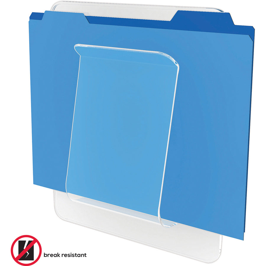 Deflecto Stand-Tall Wall File - 10.63" Height x 9.25" Width x 1.75" Depth - Unbreakable, Stackable - Clear - Plastic - 1 Each