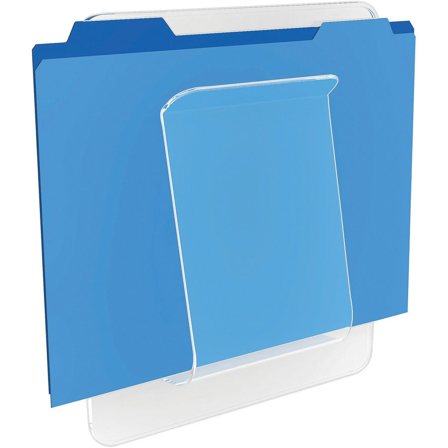 Deflecto Stand-Tall Wall File - 10.63" Height x 9.25" Width x 1.75" Depth - Unbreakable, Stackable - Clear - Plastic - 1 Each