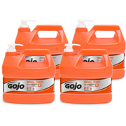 Gojo&reg; Natural Orange Pumice Hand Cleaner - Fragrance-free Scent - 1 gal - Pump Bottle Dispenser - Dirt Remover, Oil Remover, Grease Remover - Hand - White - Heavy Duty, Fast Acting - 4 / Carton