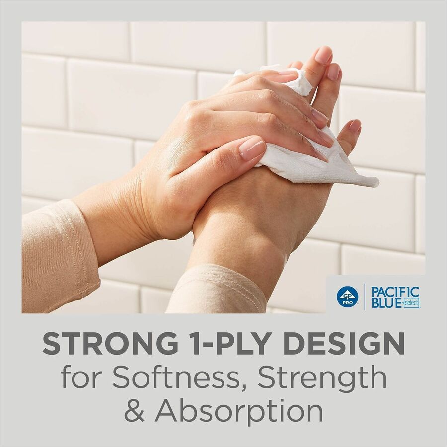 Pacific Blue Select Multifold Premium Paper Towels - 1 Ply - 9.20" Width x 9.40" Length - White - Paper - 250/Pack - 16 / Carton