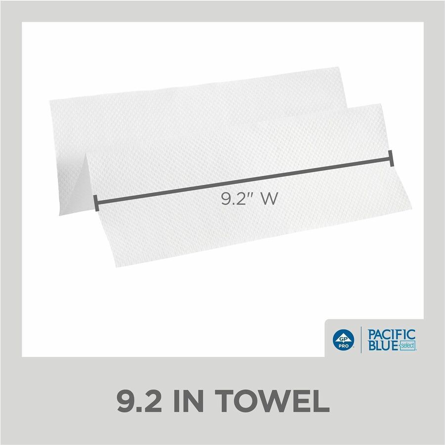 Pacific Blue Select Multifold Premium Paper Towels - 1 Ply - 9.20" Width x 9.40" Length - White - Paper - 250/Pack - 16 / Carton