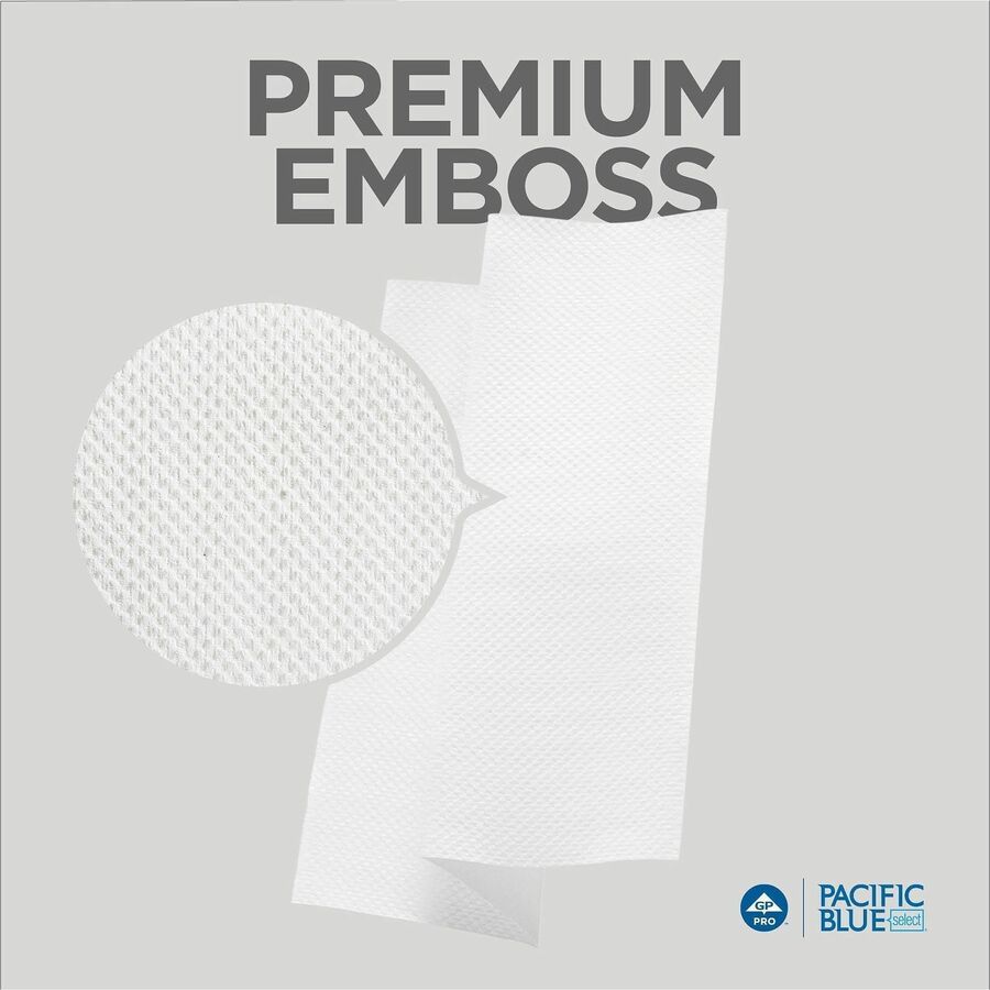 Pacific Blue Select Multifold Premium Paper Towels - 1 Ply - 9.20" Width x 9.40" Length - White - Paper - 250/Pack - 16 / Carton