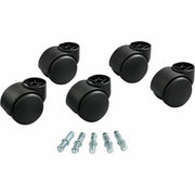 2.18" Diameter - 120 lb Load Capacity - Nylon - Matte Black - 5 / Set