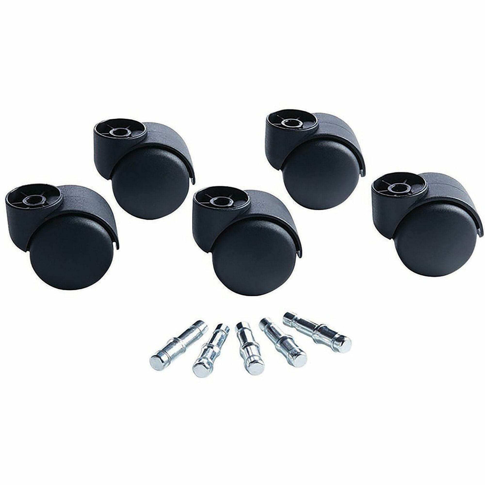 2.18" Diameter - 120 lb Load Capacity - Polyurethane - Matte Black - 5 / Set