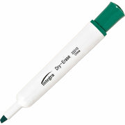 Integra Chisel Point Dry-erase Markers - Chisel, Bold Marker Point - Green Ink - Fiber Tip - Writing - 1 Dozen