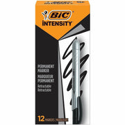 Fine Marker Point - Retractable - Black Ink - 1 Dozen