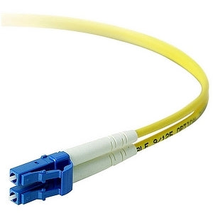 Belkin Fiber Optic Duplex Patch Cable - 164.04 ft Fiber Optic Network Cable - First End: 2 x LC - Male - Second End: 2 x LC - Male - Patch Cable - 9/125 &micro;m - Yellow - 1 Each