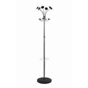 6 Hooks - 6 Pegs - 70.5" Height - for Garment, Clothes - Stainless Steel - 1 Each