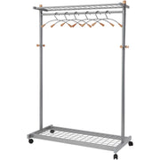 36 x Hanger - 72" Height x 45" Width x 22" Depth - Hanging Hook, Built-in Wheels - Chrome - 1 Each