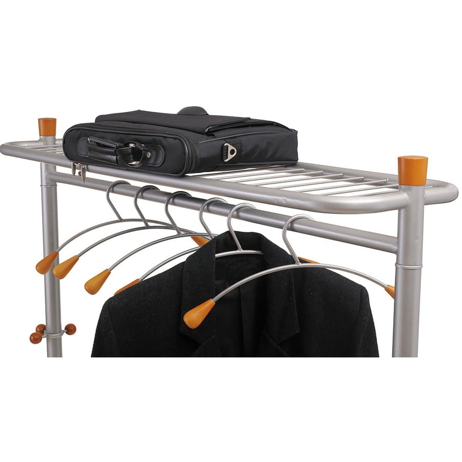 36 x Hanger - 72" Height x 45" Width x 22" Depth - Hanging Hook, Built-in Wheels - Chrome - 1 Each