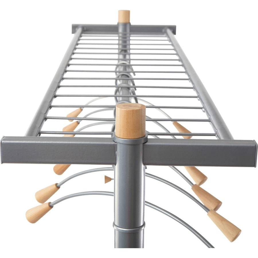 36 x Hanger - 72" Height x 45" Width x 22" Depth - Hanging Hook, Built-in Wheels - Chrome - 1 Each