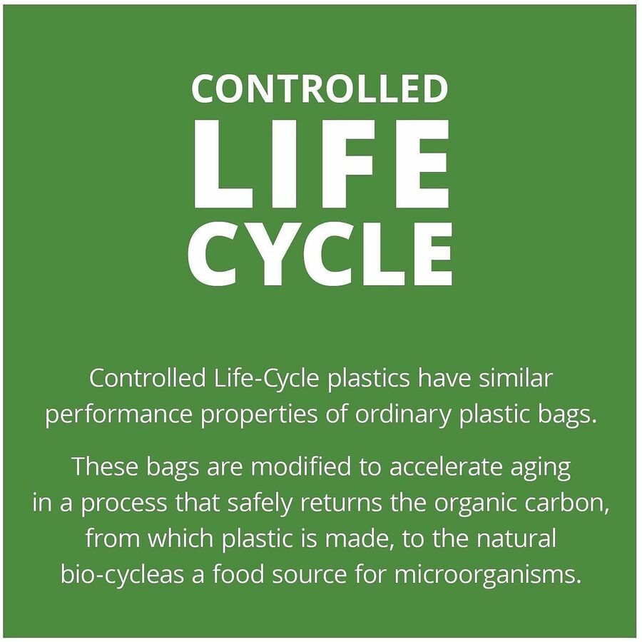 Stout Controlled Life-Cycle Plastic Trash Bags - 39 gal Capacity - 44" Length x 33" Width x 1.10 mil (28 Micron) Thickness - Brown - Office Waste - 1 Carton
