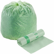 Stout EcoSafe Trash Bags - 30 gal Capacity - 39" Length x 30" Width x 1.10 mil (28 Micron) Thickness - Green - Plastic - 1 Carton