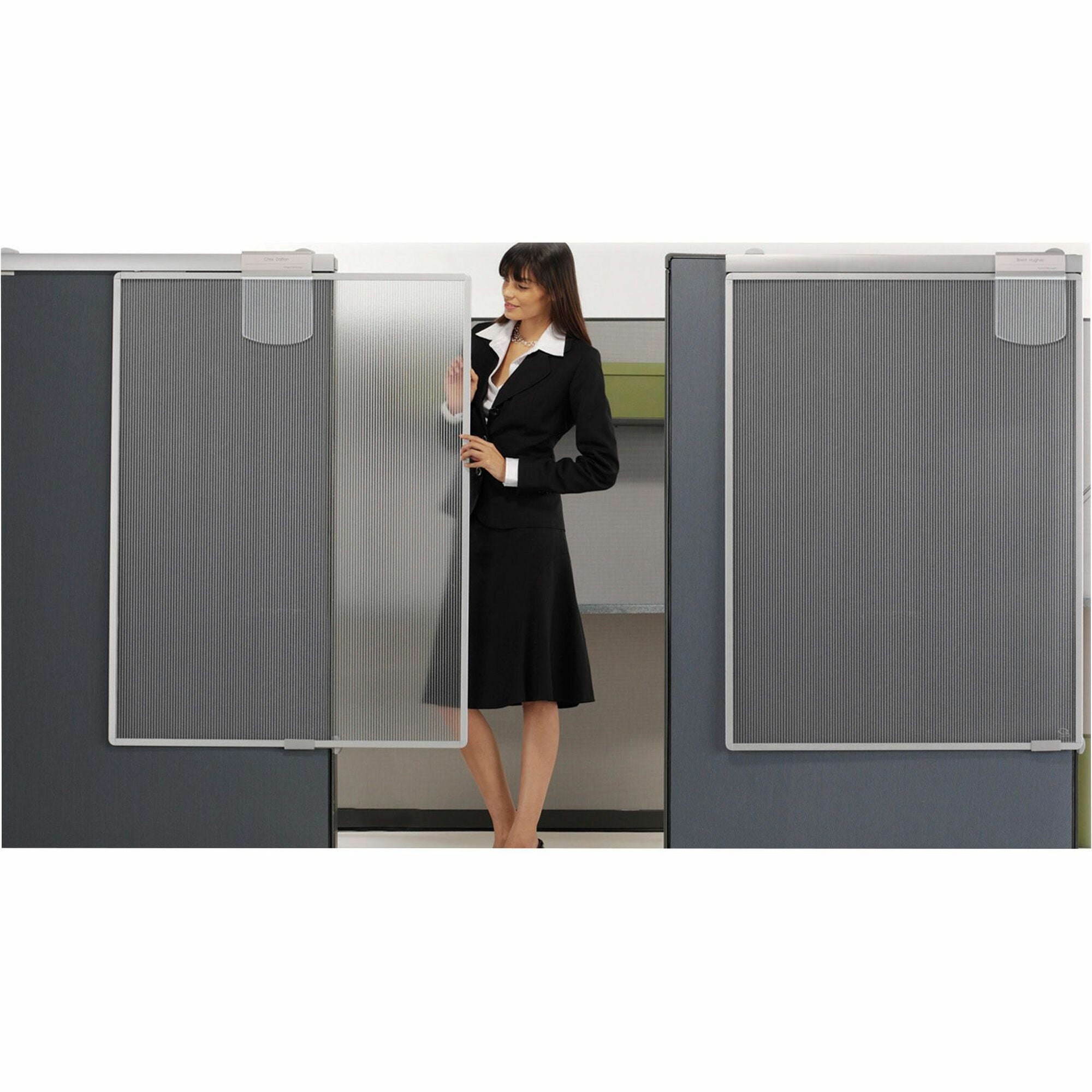 36" Width x 48" Height x 1.3" Depth - Silver Aluminum Frame - Plastic - Silver - 1 Each