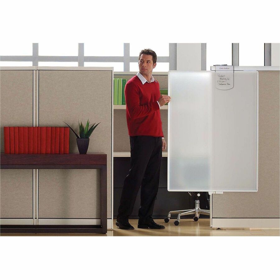 36" Width x 48" Height x 1.3" Depth - Silver Aluminum Frame - Plastic - Silver - 1 Each