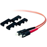 Belkin Fiber Optic Duplex Patch Cable - Fiber Optic Network Cable - First End: SC Network - Male - Second End: 2 x SC Network - Male - Patch Cable - Orange - 1 Each