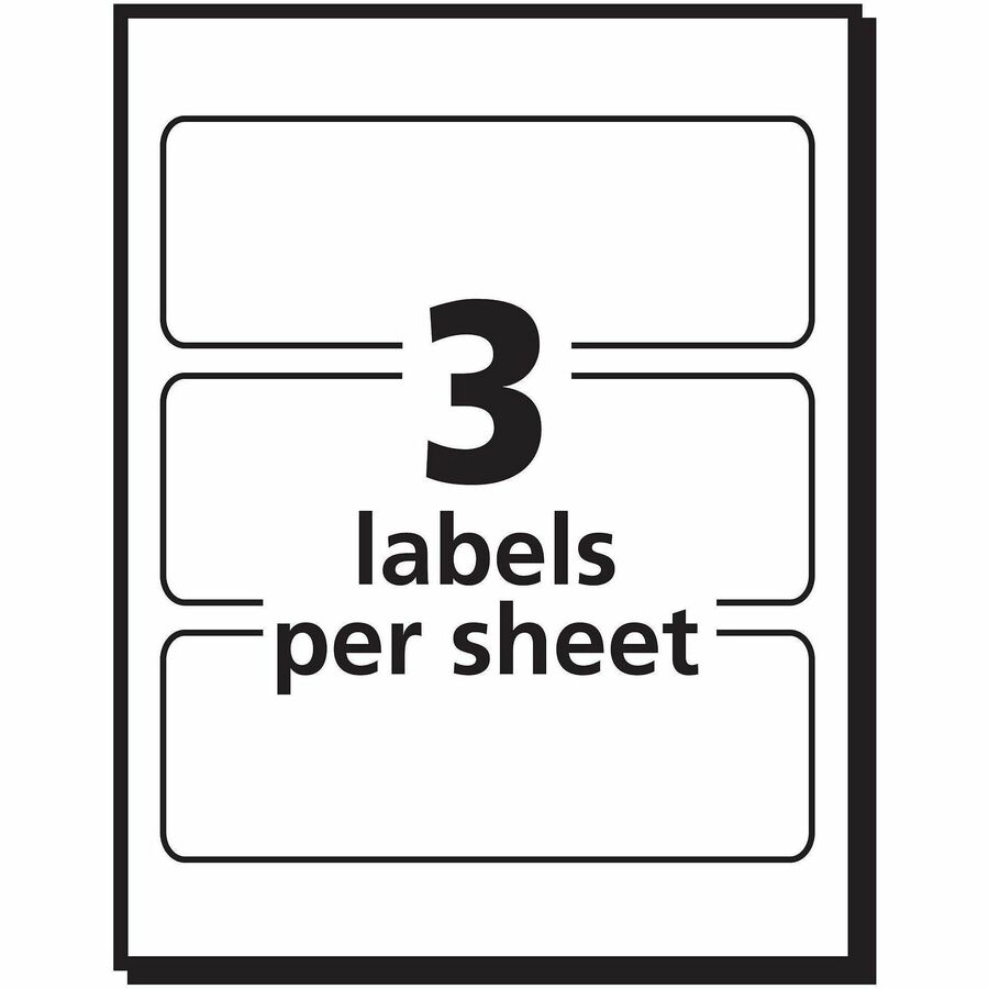 1 1/2" Height x 3" Width - Removable Adhesive - Rectangle - Laser, Inkjet - White - Paper - 3 / Sheet - 50 Total Sheets - 150 Total Label(s) - 150 / Pack