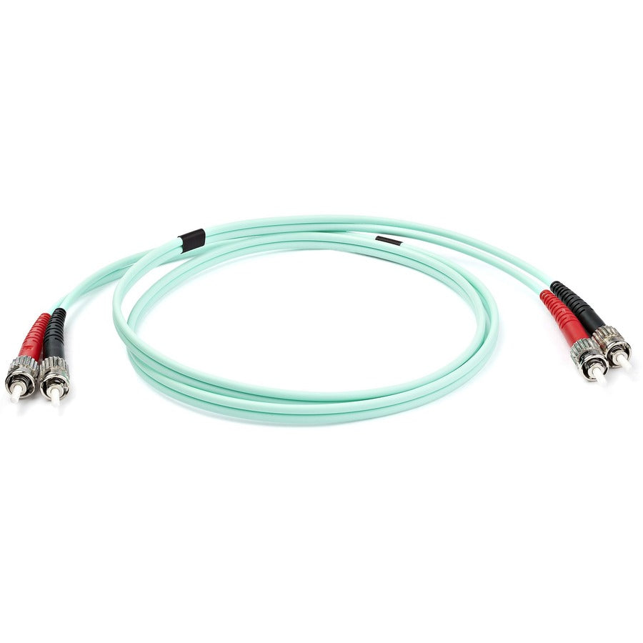 StarTech.com 10Gb Aqua Fiber Patch Cable-ST Multi-Mode (M)-ST Multi-Mode (M)-1 m-Fiber Optic