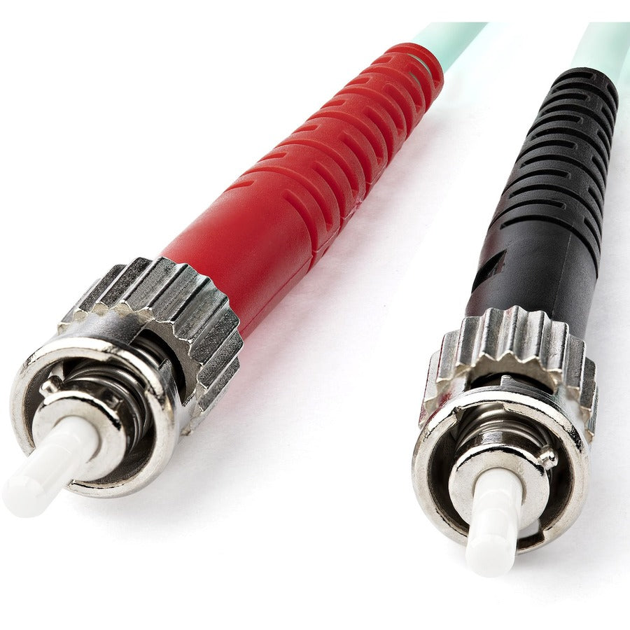 StarTech.com 10Gb Aqua Fiber Patch Cable-ST Multi-Mode (M)-ST Multi-Mode (M)-1 m-Fiber Optic
