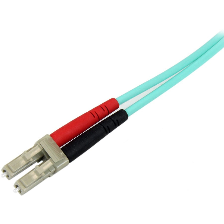 StarTech.com 10Gb Fiber Optic Duplex Cable, 3.28 ft, LC to SC, Multi-mode, 50/125µm, LSZH Jacket, Aqua, 1 Each
