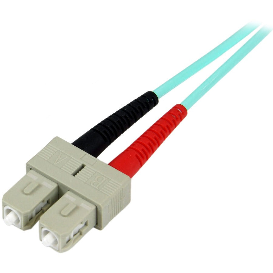 StarTech.com 10m 10 Gb Aqua Duplex LSZH Fiber Patch Cable LC-LC