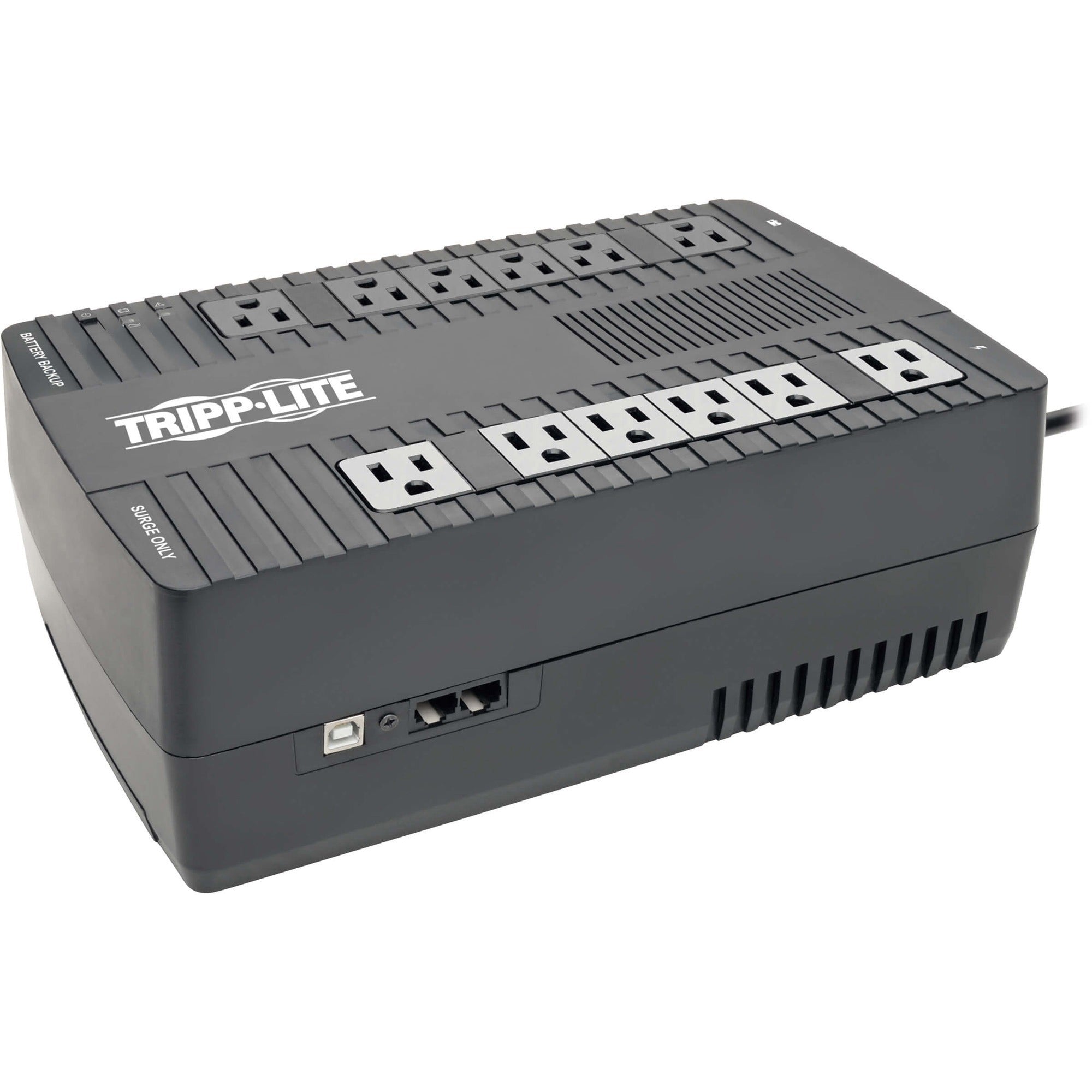 Ultra-compact Desktop/Tower/Wall Mount - AVR - 8 Hour Recharge - 2.70 Minute Stand-by - 120 V AC Input - 110 V AC, 115 V AC, 120 V AC Output - Single Phase - USB - 12 x NEMA 5-15R Receptacle(s) - 6 x Battery/Surge Outlet