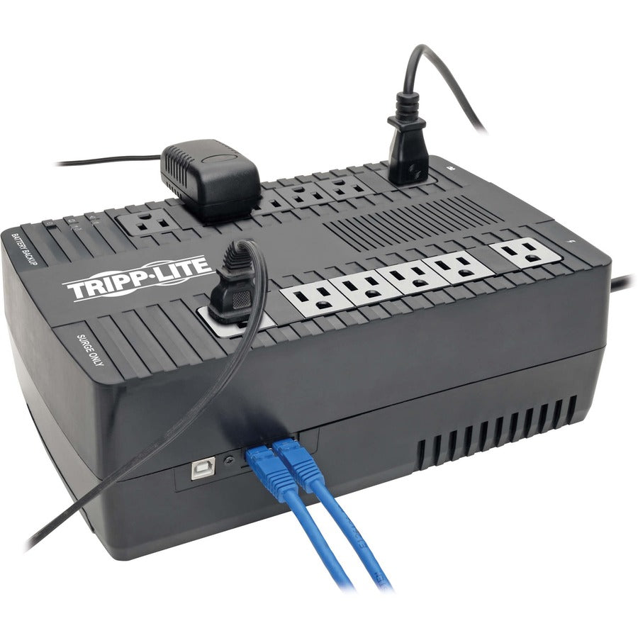 Ultra-compact Desktop/Tower/Wall Mount - AVR - 8 Hour Recharge - 2.70 Minute Stand-by - 120 V AC Input - 110 V AC, 115 V AC, 120 V AC Output - Single Phase - USB - 12 x NEMA 5-15R Receptacle(s) - 6 x Battery/Surge Outlet