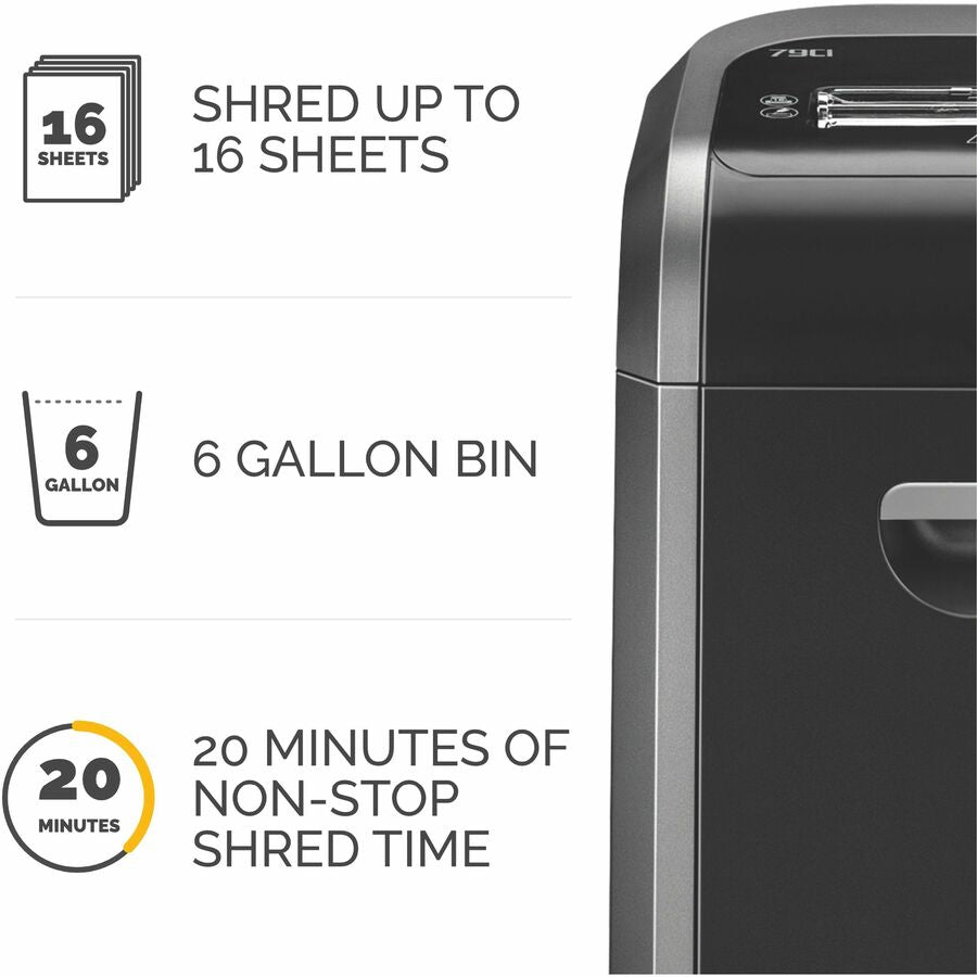 Fellowes Powershred 79Ci 100% Jam-Proof Cross-cut Shredder