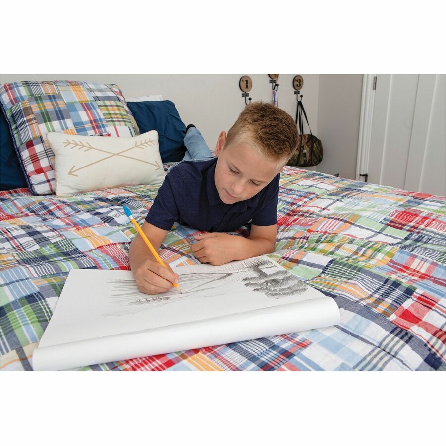 UCreate Medium Weight Sketch Pads - 50 Sheets - 18" x 12" Sheet Size - White Paper - Mediumweight, Acid-free - Recycled - 1 Pad