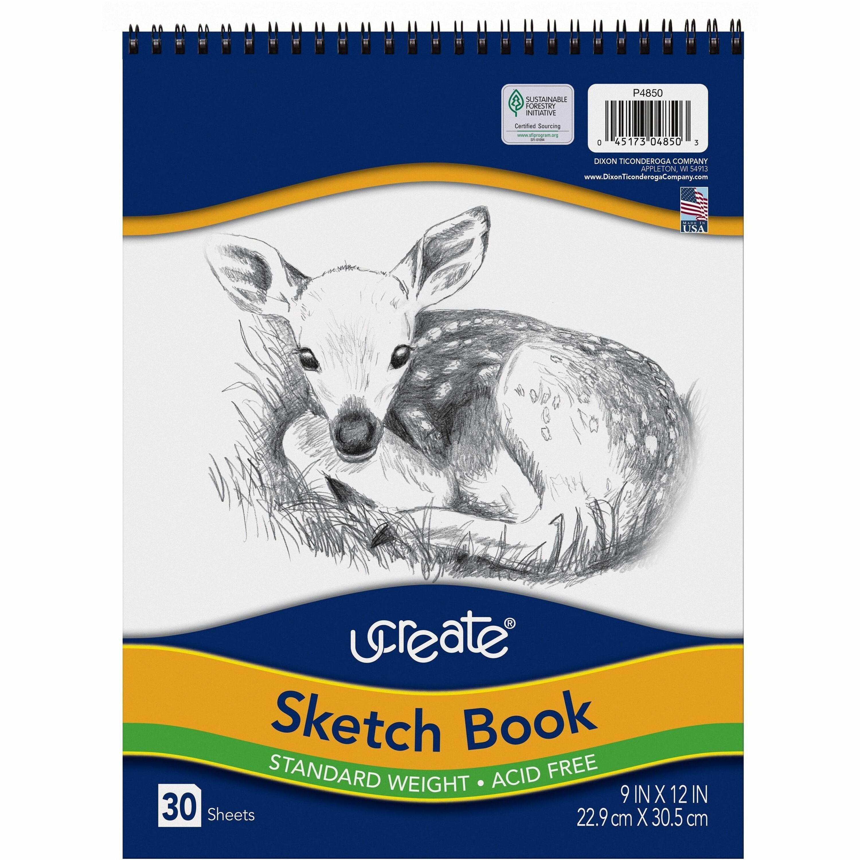 Sketch Book, Standard Weight, 9" x 12", 30 Sheets