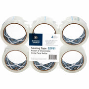 Business Source 3" Core Sealing Tape - 55 yd Length x 1.88" Width - 3" Core - Clear - Pressure-sensitive Poly - 2 mil - Adhesive Backing - Abrasion Resistant, Moisture Resistant, Split Resistant - For Packing, Sealing - 1 Pack