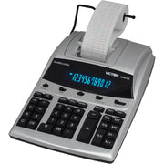 Dual Color Print - Dot Matrix - 4.3 lps - Big Display, Independent Memory - 12 Digits - Fluorescent - AC Supply/Power Adapter Powered - 3.3" Height x 9" Width x 12.8" Length - White - 1 Each