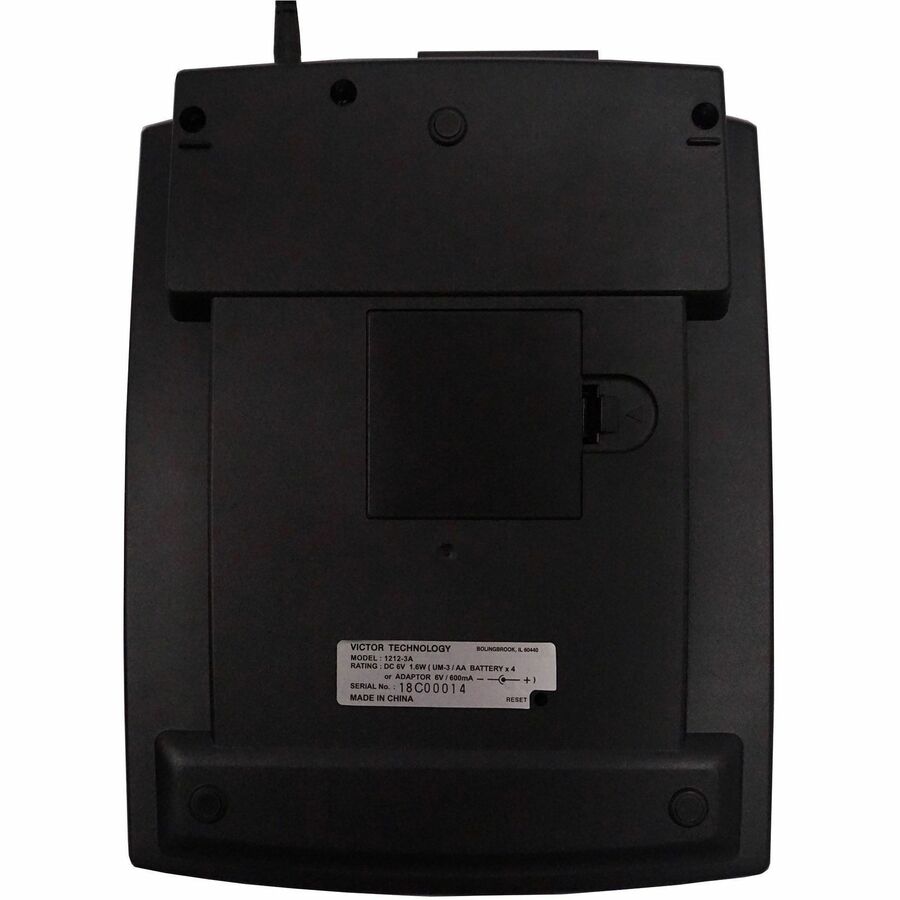Extra Large Display, Date, Clock, Environmentally Friendly, Item Count, 4-Key Memory, Independent Memory, Dual Power - Battery/Power Adapter Powered - 2.5" Height x 7.8" Width x 9.8" Length - White, Silver - Plastic - 1 Each