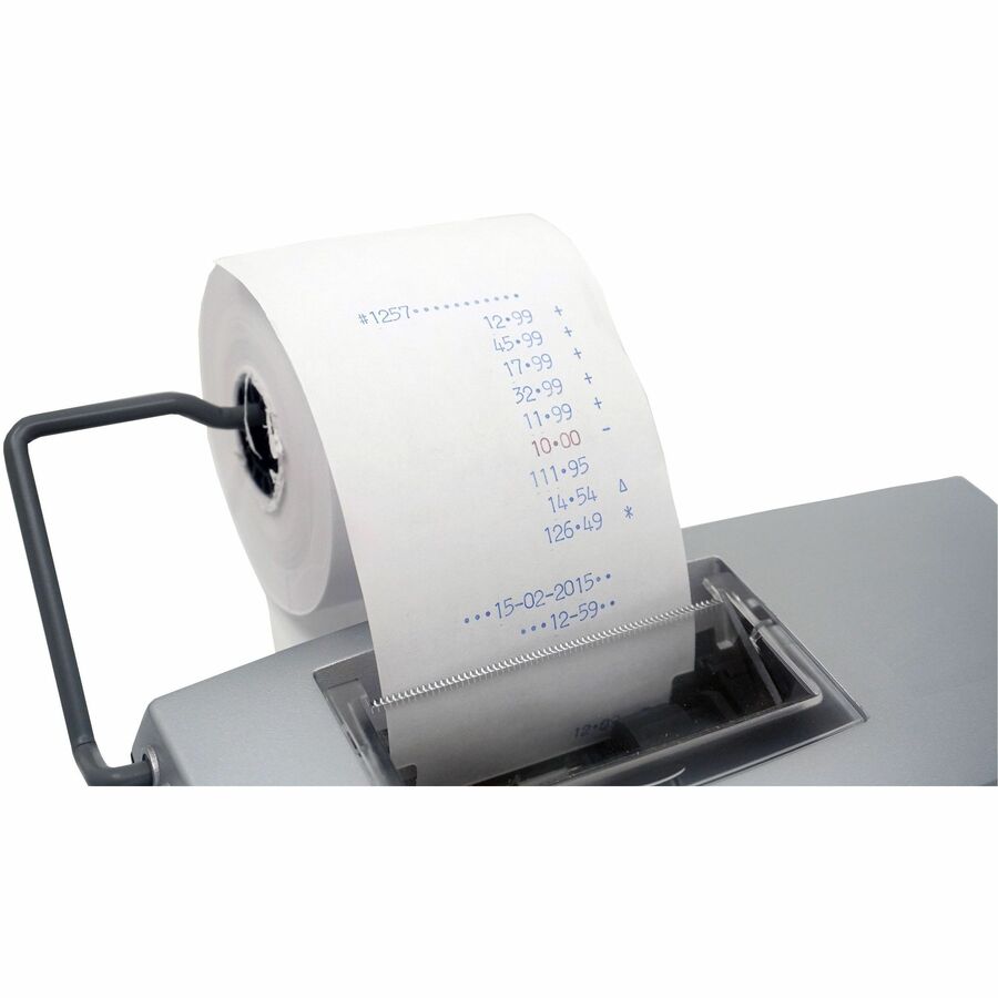 Extra Large Display, Date, Clock, Environmentally Friendly, Item Count, 4-Key Memory, Independent Memory, Dual Power - Battery/Power Adapter Powered - 2.5" Height x 7.8" Width x 9.8" Length - White, Silver - Plastic - 1 Each
